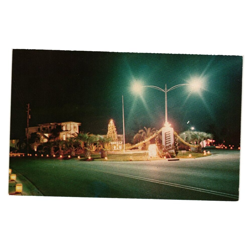 Christmas Eve At The Triangle Postcard Isle Of Palms Florida Luminaries Night